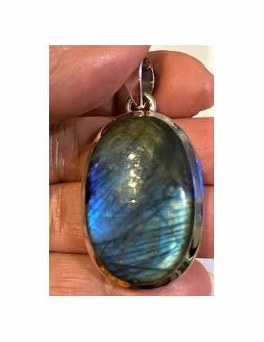 Grand Pendentif labradorite argent