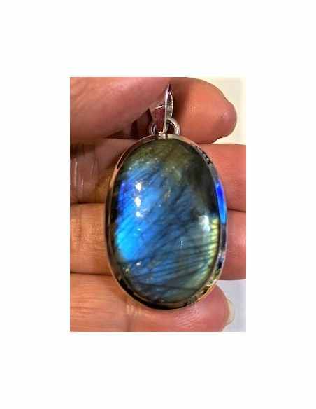 Grand Pendentif labradorite argent Grand Pendentif labradorite argent