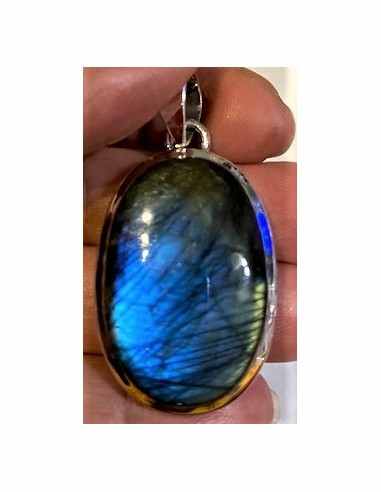 Grand Pendentif labradorite argent