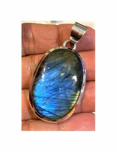 Grand Pendentif labradorite argent