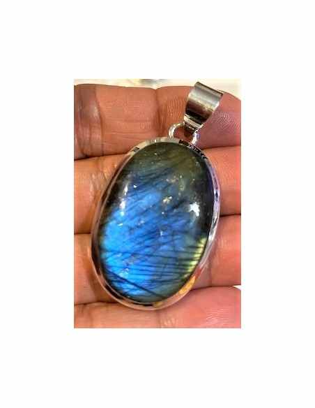 Grand Pendentif labradorite argent Grand Pendentif labradorite argent