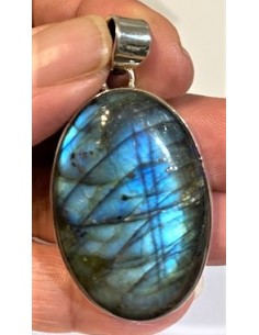 Grand Pendentif labradorite argent 2