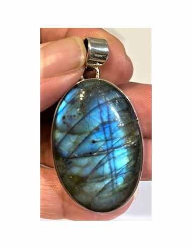 Grand Pendentif labradorite argent