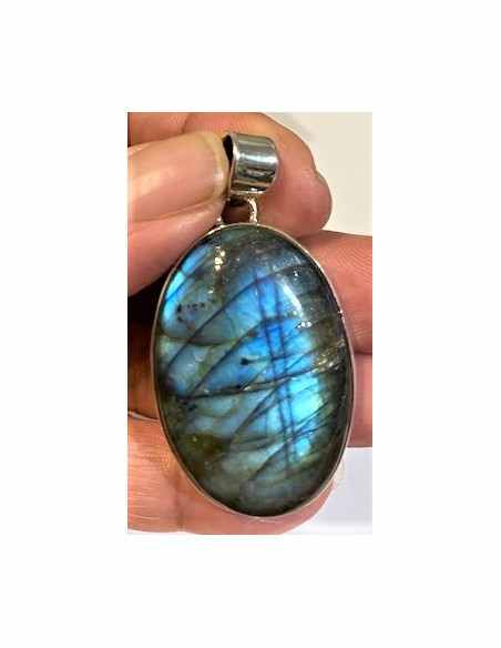 Grand Pendentif labradorite argent Grand Pendentif labradorite argent