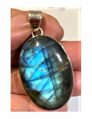 Grand Pendentif labradorite argent