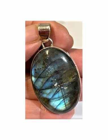 Grand Pendentif labradorite argent