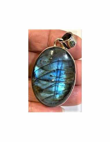 Grand Pendentif labradorite argent