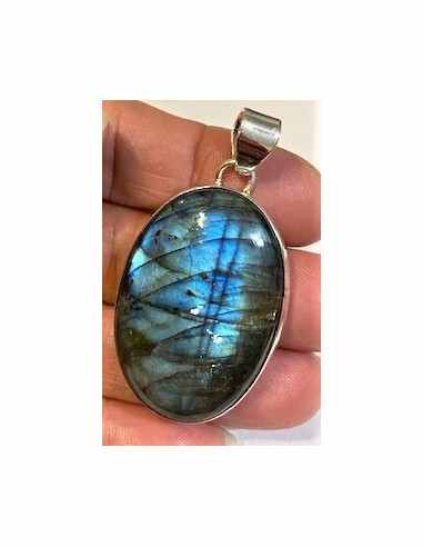 Grand Pendentif labradorite argent
