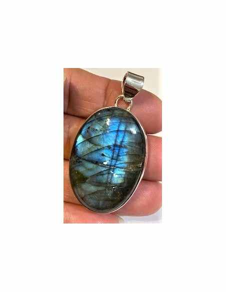 Grand Pendentif labradorite argent Grand Pendentif labradorite argent