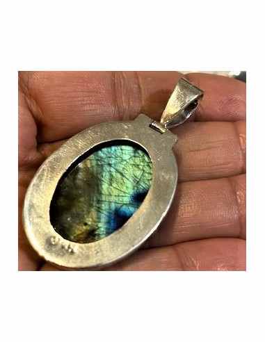 Grand Pendentif labradorite argent