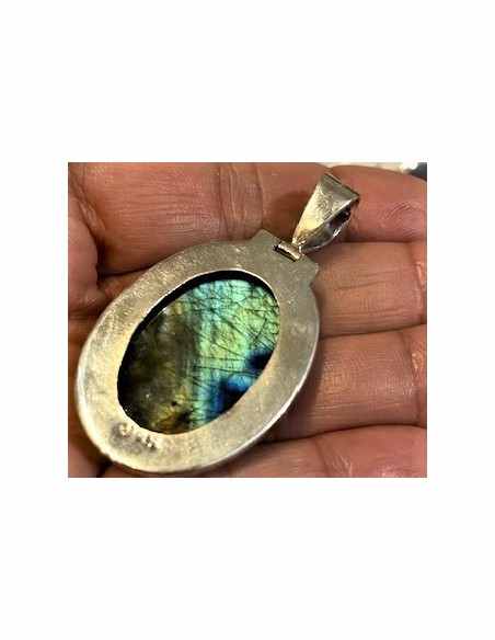 Grand Pendentif labradorite argent Grand Pendentif labradorite argent