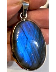 Labradorite grand pendentif  argent