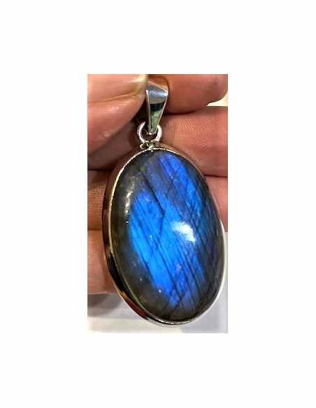 Labradorite grand pendentif  argent