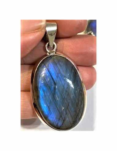 Labradorite grand pendentif  argent