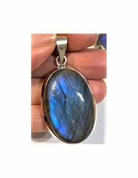 Labradorite grand pendentif  argent