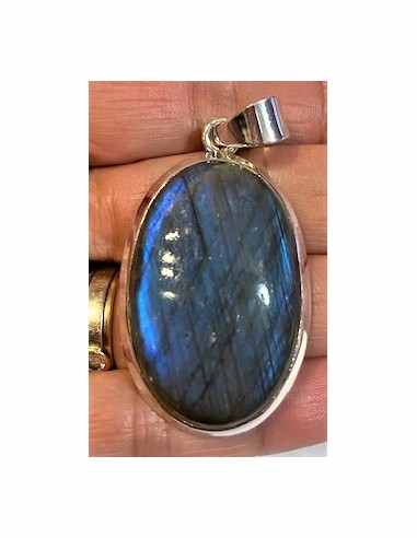 Labradorite grand pendentif  argent