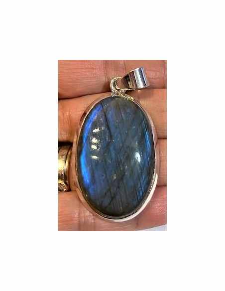 Labradorite grand pendentif  argent
