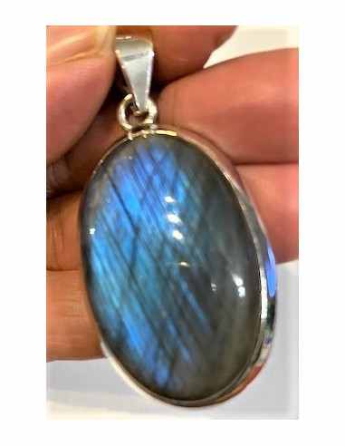 Labradorite grand pendentif  argent