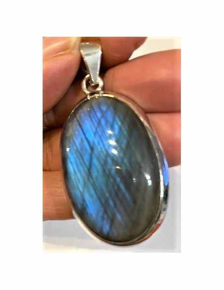 Labradorite grand pendentif  argent