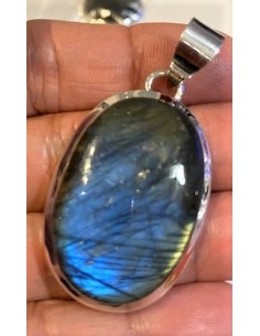 Grand Labradorite pendentif  argent 2