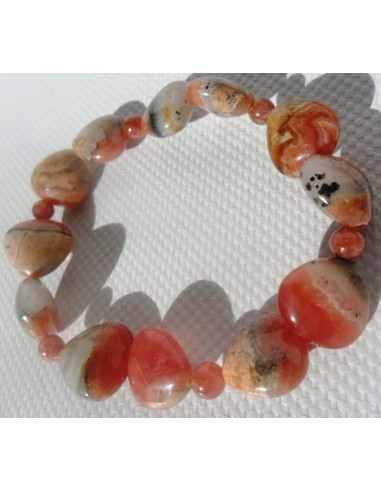 Bracelet en rhodocrosite