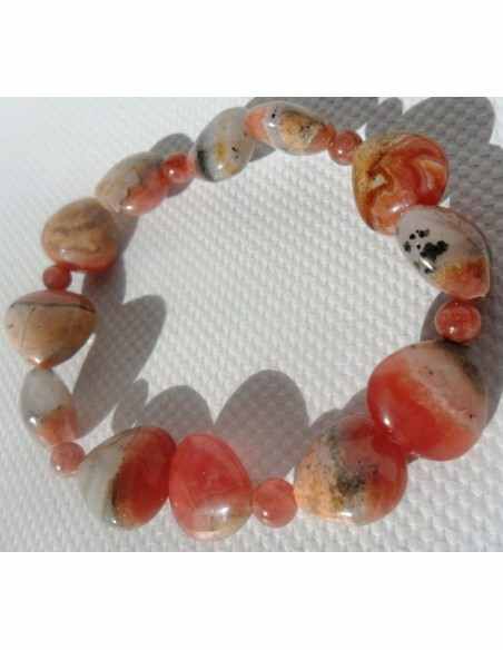 Bracelet en rhodocrosite