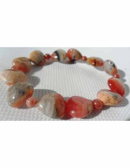 Bracelet en rhodocrosite