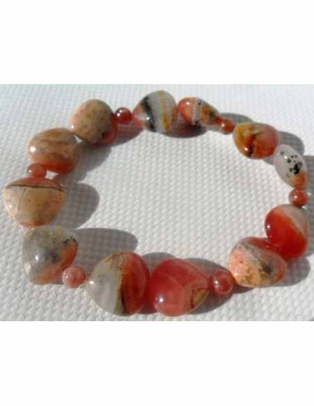 Bracelet en rhodocrosite
