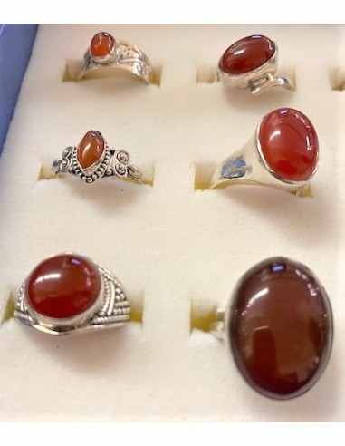 Bague cornaline montee argent