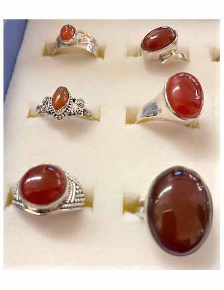 Bague cornaline montee argent Bague cornaline montee argent