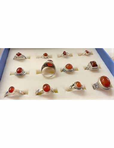 Bague cornaline montee argent