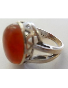Cornaline bague argent 2