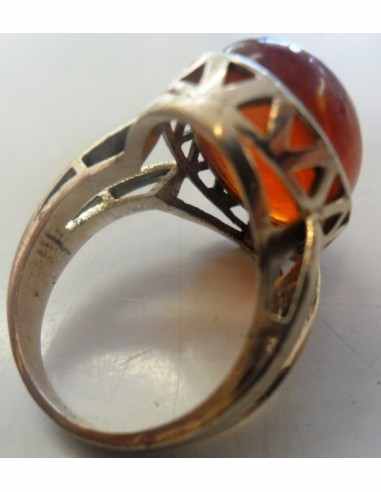 Cornaline bague argent