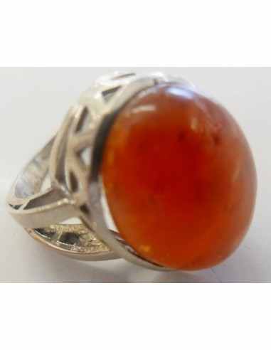 Cornaline bague argent