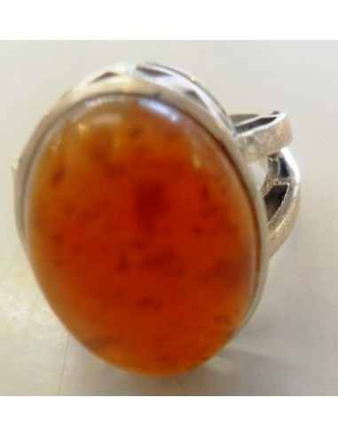 Cornaline bague argent