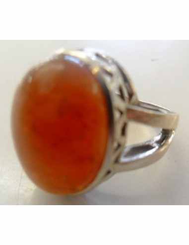 Cornaline bague argent