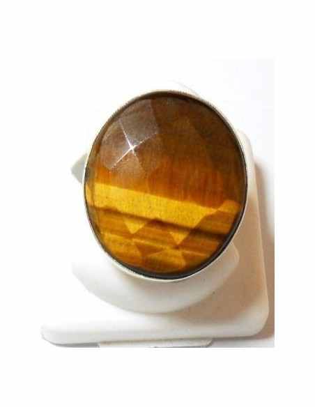 Grande Bague reglable oeil de tigre Grande Bague reglable oeil de tigre