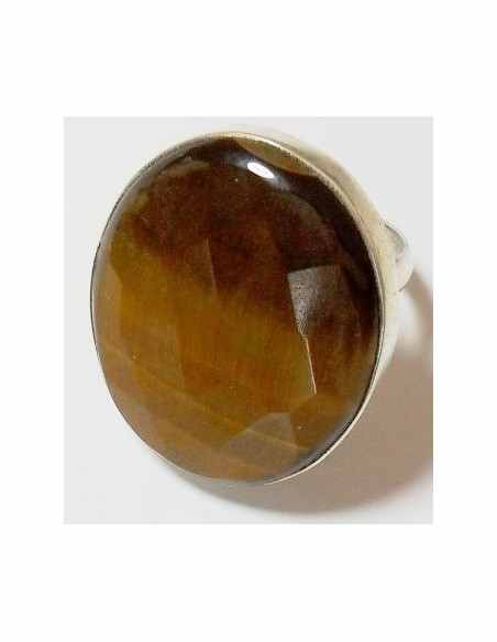 Grande Bague reglable oeil de tigre Grande Bague reglable oeil de tigre