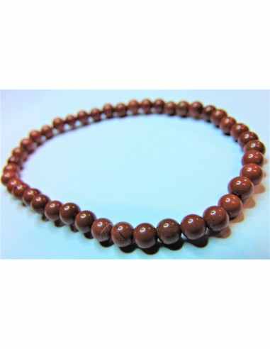 Jaspe rouge 4mm bracelet