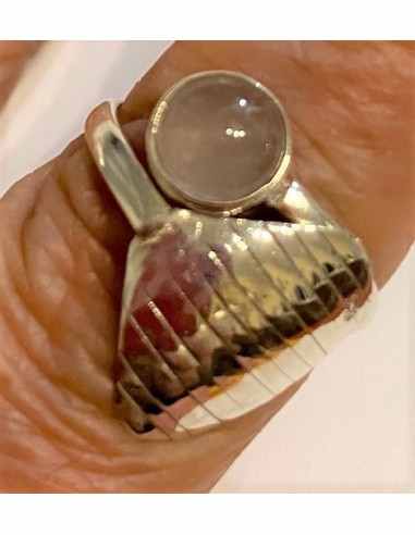 Bague rectangulaire pierre de lune