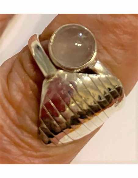 Bague rectangulaire pierre de lune Bague rectangulaire pierre de lune