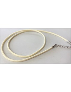 Cordon de coton blanc fermoir 2