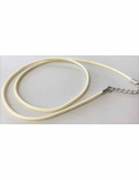 Cordon de coton blanc fermoir