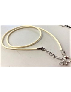 Cordon de coton blanc fermoir