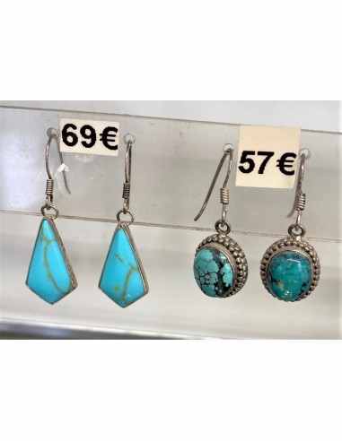Turquoise Boucles d'oreilles argent