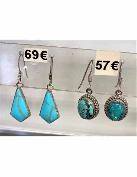Turquoise Boucles d'oreilles argent Turquoise Boucles d'oreilles argent