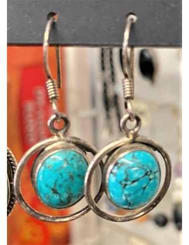 Turquoise Boucles d'oreilles argent