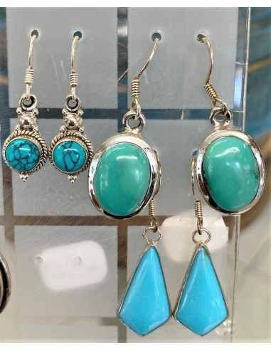 Turquoise Boucles d'oreilles argent