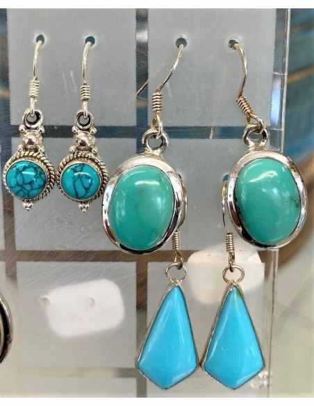 Turquoise Boucles d'oreilles argent Turquoise Boucles d'oreilles argent