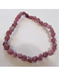 Tourmaline rose,rouge 5mm bracelet 2